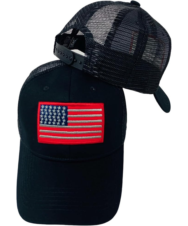 Roytrense Embroidered American Flag Unisex Baseball Cap (100% Cotton)
