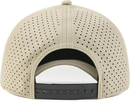 BOTVELA Men Adjustable Snapback Baseball Cap Vented Performance Laser Cut Mesh Hat
