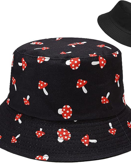 XYIYI Cute Bucket Hat Beach Fisherman Hats for Women, Reversible Double-Side-Wear