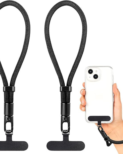 Phone Lanyard for Cellphone Case,2Pack Adjustable Braided Phone Wrist Strap,Charm Wrist Lanyard for Women&Men Travel