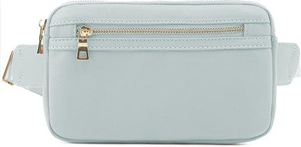 LOVESOME Vegan Leather Everywhere Fashion Waist Bag Fanny Pack Crossbody Bag Belt Bag Sling Bag with Adjustable Strap for Women (Mint), FC19515
