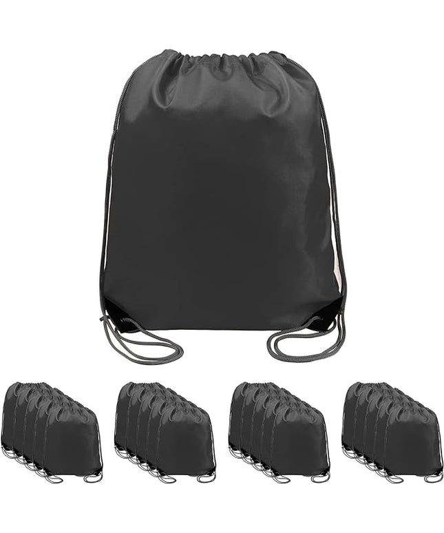 BeeGreen Drawstring Backpack Bags 20,30,50 Packs Reflective String Bags for Gym Sport Trip Cinch Sack DIY for Women Men