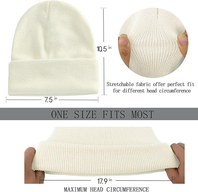ZOORON 1&2 Pack Beanie for Men Women Slouchy Beanie Hats Winter Knit Caps Soft Ski Hat Unisex