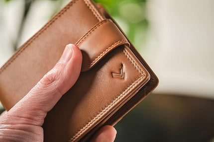 Lavalen Soft Leather Wallet for Men - Mens Wallet Bifold with Zipper Coin Pocket - Holds Bills, Credit Cards, Coins - Carteras para Hombres Piel - Billeteras de Hombres Cuero Original - RFID Blocking.