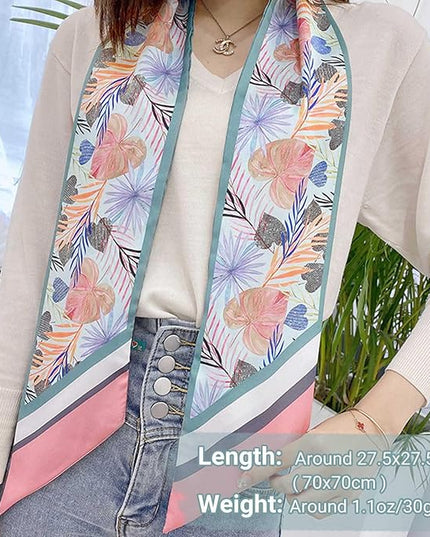 Dailyacc Hair Scarf for Women Fashion Silky Satin Headscarf Wrap Breathable Lightweight Neck Scarves For Handbag