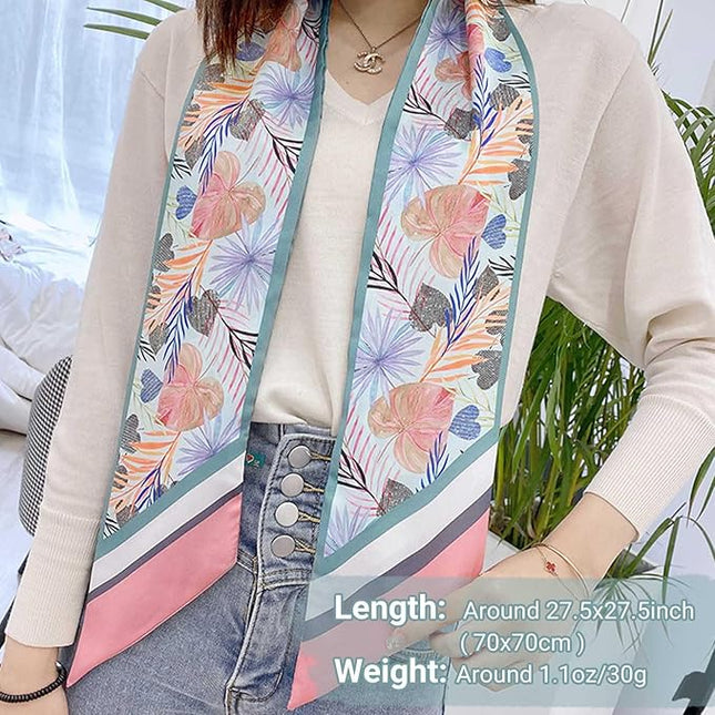 Dailyacc Hair Scarf for Women Fashion Silky Satin Headscarf Wrap Breathable Lightweight Neck Scarves For Handbag