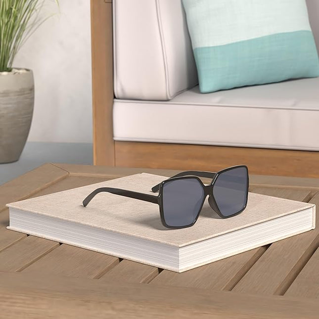 Dollger Oversized Square Sunglasses for Women Big Large Wide Fashion Shades for Men UV Protection Unisex