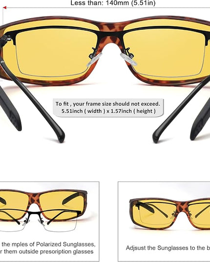 MEETSUN Fit Over Glasses Sunglasses for Men Women,Wrap Around Sunglasses Polarized UV400 Protection