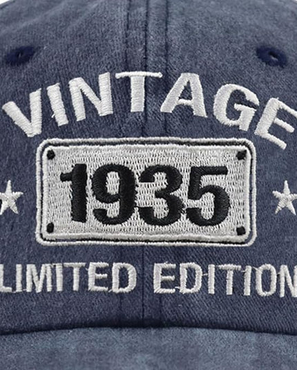 Vintage 1944 1943 1942 1941 1940 1939 1938 1937 1936 1935 Limited Edition Adjustable Embroidered Baseball Cap