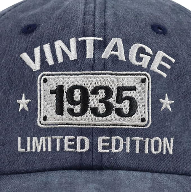 Vintage 1944 1943 1942 1941 1940 1939 1938 1937 1936 1935 Limited Edition Adjustable Embroidered Baseball Cap