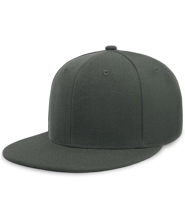 CHOK.LIDS Flat Bill Visor Classic Snapback Hat Blank Adjustable Brim High Top End Trendy Color Style Plain Tone Baseball Cap
