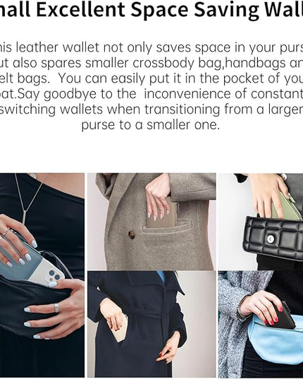 ilovever Small Wallet Women Soft Leather RFID Blocking Card Holder with Zipper Pocket Bifold wallet,Green