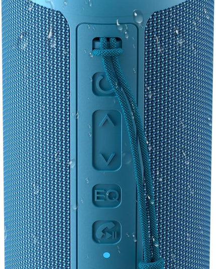 Ortizan Wireless Portable Bluetooth Speaker, IPX7 Waterproof, Dustproof and Rustproof, Powerful 24W Sound, Enhanced Bass, 30-Hour Battery, 360° Party Light, and Stereo Pairing (BT 5.3), Gifts - Blue
