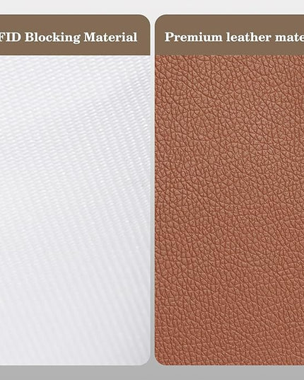 CoBak Passport Holder Cover with Safe Zipper Closure, Premium Passport Wallet for Travel, RFID Blocking Card Case, Waterproof Travel Accessories for Man, Pebbled Brown