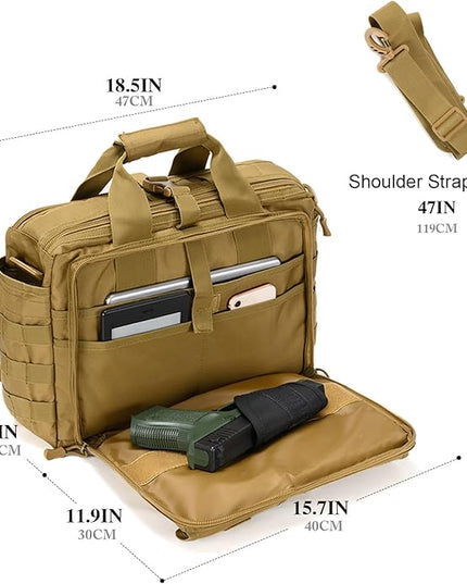 Stypos Tactical Messenger Bag,14inch/15.6inch/17.3inch Briefcase for Man Military Laptop Bag, Flight Work Bags for Pilots