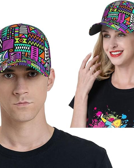 African Ethnic Tribal Style Baseball Cap for Men Women, Fashion Adjustable African Hat Casual Trucker Hats Sun Caps