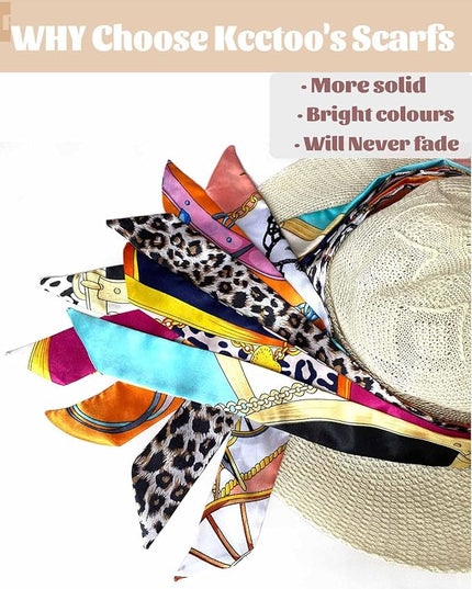 kcctoo 2/6/10Pack Scarf Bags for Women Handbag Scarfs Band Hair Neck Scarves Fashion Gifts