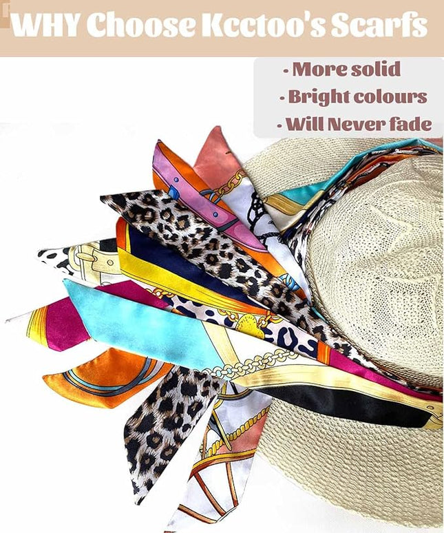 kcctoo 2/6/10Pack Scarf Bags for Women Handbag Scarfs Band Hair Neck Scarves Fashion Gifts