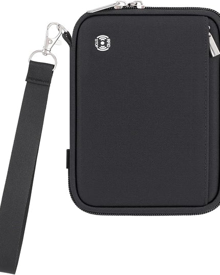 WALNEW Passport Holder Family for 4, RFID Blocking Travel Wallet Women Men, Lightweight Zipper Document Organizer Pouch Bag Credit Cards Case Cover for Travelling, Black | Family for 4, RFID Blocking, Lightweight, Zipper, Document Organizer, Pouch Bag