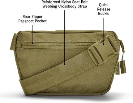 Baboon to the Moon Fanny Pack Full Size 3L Water Repellent Waist Bags Crossbody Belt Bag Lightweight Travel Everyday Bag for Men Women, Crocodile