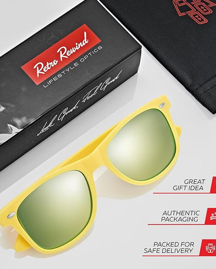 Retro Rewind Polarized Sunglasses for Men and Women - UV Protection Classic Sun Glasses