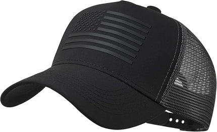 IIN American Flag Mesh Baseball Cap, Patriotic Trucker Hat for Men Women, Quick-Dry Breathable Design, Adjustable Snapback