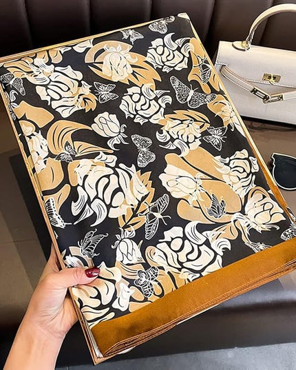 Fashion Scarves Scarf 100% Silk Feeling Scarf Silk Like Scarves Long Lightweight Sunscreen Shawls for Women