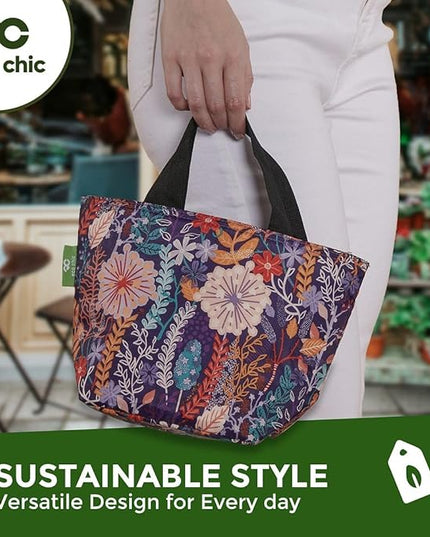 ECO CHIC Insulated Lunch Bag - Waterproof, Reusable Office Lunch Tote Bag for Women & Men - Durable Cooler in Cute Colorful Designs - Ideal for daily lunching
