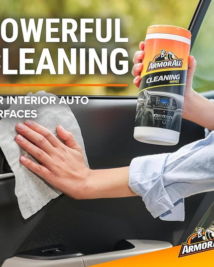 Armor All Car Cleaning Wipes, Wipes for Car Interior and Car Exterior, 90 Wipes Each (Pack of 2)