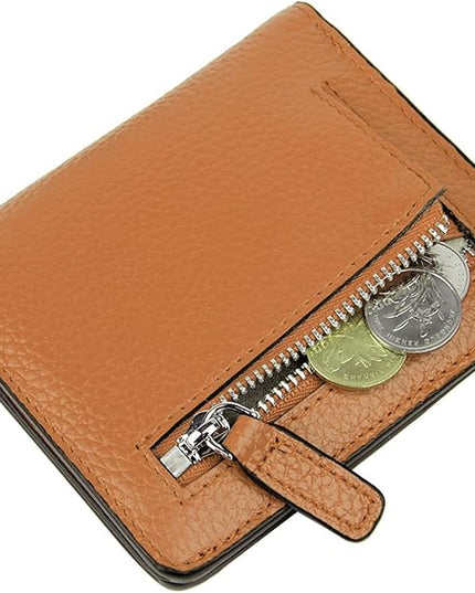 AINIMOER Small Leather Wallet for Women, Ladies Credit Card Holder RFID Blocking Women's Mini Bifold Pocket Purse
