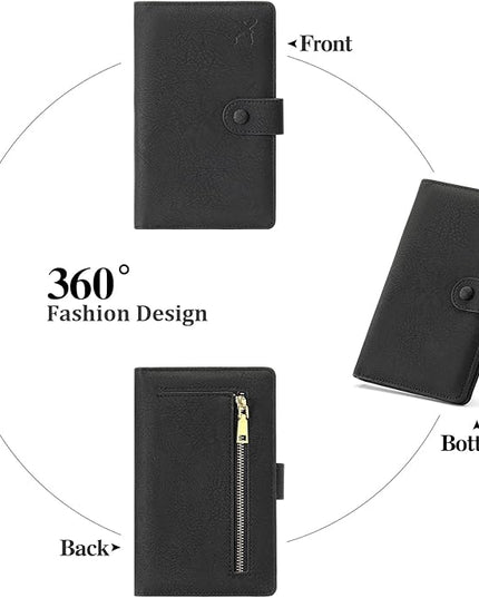RFID Blocking Passport Wallet Cover Case Travel Document Organizer for Women and Men,Travel Wallet for Credit Card