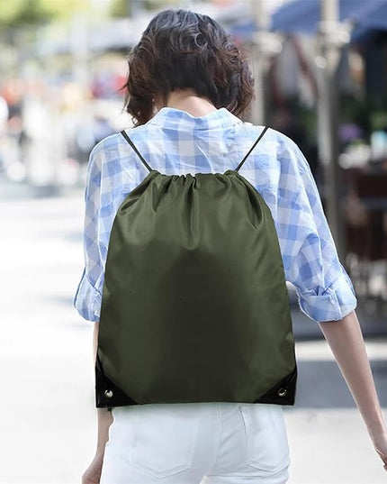 BeeGreen Drawstring Backpack Bags 20,30,50 Packs Reflective String Bags for Gym Sport Trip Cinch Sack DIY for Women Men