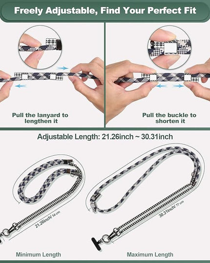 Phone Lanyard Crossbody, Adjustable Cell Phone Lanyard Neck Strap for All Phones, Universal Skin Friendly Phone Strap Crossbody for Women and Men