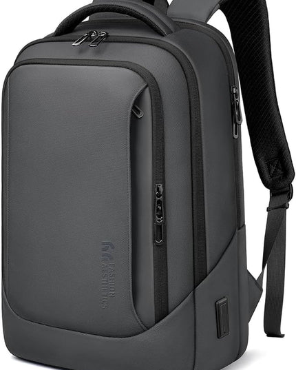 hk Laptop Backpack for Men with USB Charging Port for Business Work College Travel (Dark Grey, 17.3 inch)