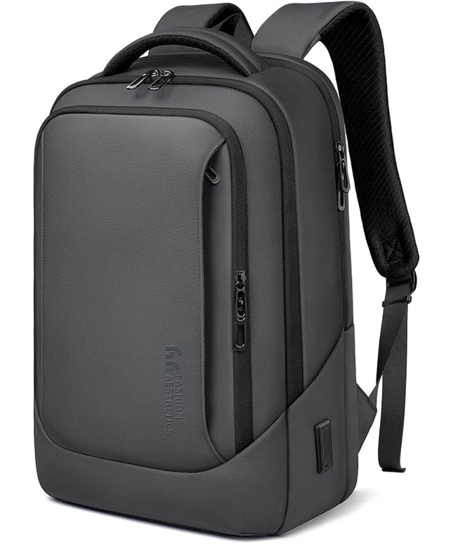 hk Laptop Backpack for Men with USB Charging Port for Business Work College Travel (Dark Grey, 17.3 inch)