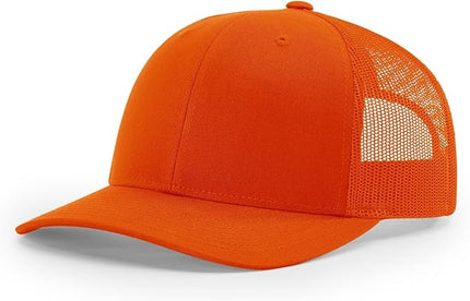 Richardson 112 Trucker Hat - Premium Adjustable Snapback Hat - Structured Six Panel Richardson Blank Caps