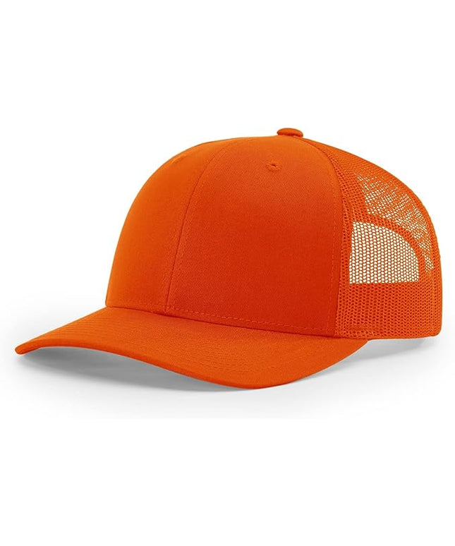 Richardson 112 Trucker Hat - Premium Adjustable Snapback Hat - Structured Six Panel Richardson Blank Caps