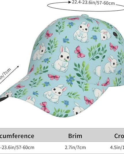 Easter Baseball Cap,Rabbit Eggs Baseball Hat,Fashion Snapback Hats Outdoor Trucker Hat for Women Men