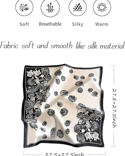 Satin Bandanas Head Scarf For Women Hair Scarves Accessories Lightweight Fashion Wrap Neck Silk Sleeping Headscarf