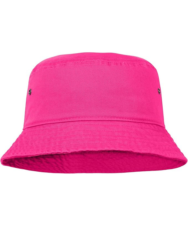 Falari Men Women Unisex Cotton Bucket Hat 100% Cotton Packable for Travel Fishing Hunting Summer Camp
