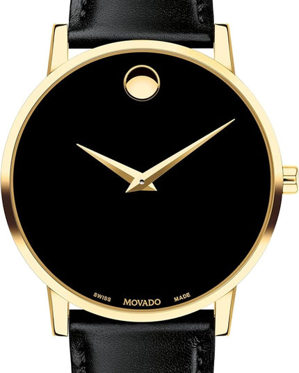 Movado Museum Classic Men's Watch - Swiss Quartz Movement, Calfskin Strap - 3 ATM Water Resistance - Classic, Luxury Fashion Timepiece for Him - 40mm