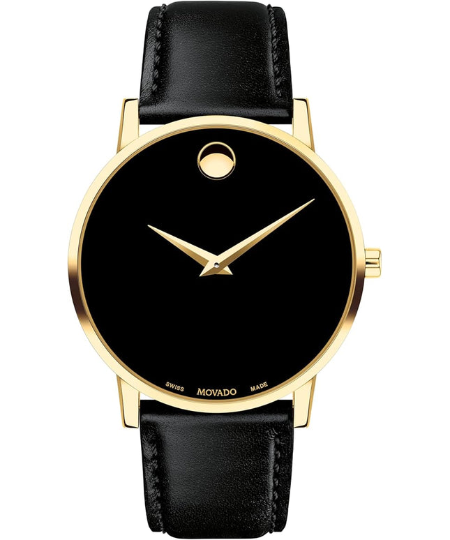 Movado Museum Classic Men's Watch - Swiss Quartz Movement, Calfskin Strap - 3 ATM Water Resistance - Classic, Luxury Fashion Timepiece for Him - 40mm