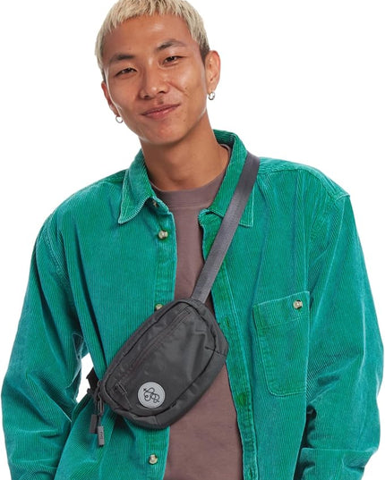 Baboon to the Moon Fanny Pack Mini 1.5L Compact Waist Bag Water Repellent Crossbody Belt Bag Lightweight Travel Everyday Bag for Men Women, Grey