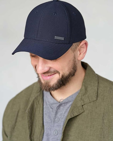 Fashion Baseball Hats for Men by King & Fifth | The Senna Baseball Cap with Low Profile & Menswear Fabric + Baseball Caps