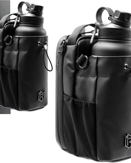 Magnetic Gym Bag for Men and Women – Sling Bottle with Magnetic Attachment | Water Bottle Holder, Gym Pouch, Crossbody Bag for Travel, Sports, Work, Fitness