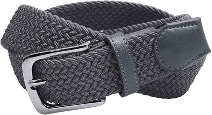 Falari Men Women Multicolored Elastic Stretch Braided Belt Canvas Fabric Woven No Holes Belt
