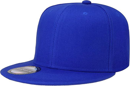 Classic Snapback Hat Cap Hip Hop Style Flat Bill Blank Solid Color Adjustable Size