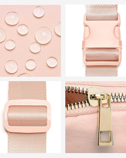 Gitus 6 7 8 9 10 Year Old Girl Gifts Belt Bag Fanny Pack Crossbody Bags with Initial Letter Patch Things for Teen Girls Easter Gifts for Girls Travel Essentials（Coral Pink-S）