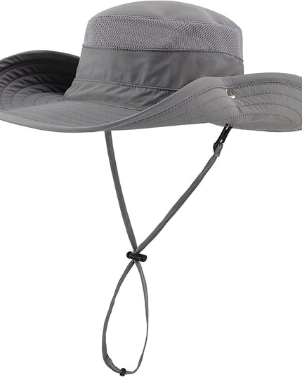 Connectyle Sun Hat for Men Women Breathable UPF 50+ Safari Hat for Fishing Hiking Gardening Adjustable Wide Brim Bucket Hats