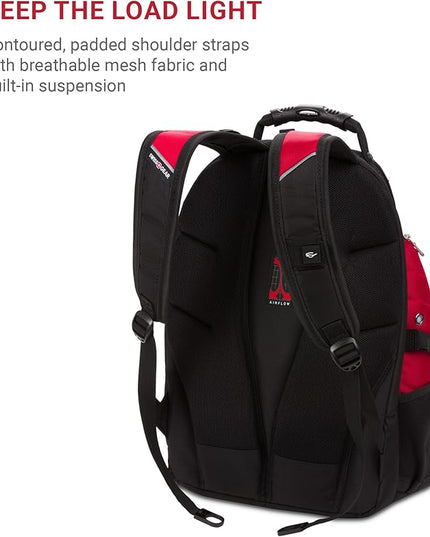 SwissGear 1900 Scansmart TSA 17-Inch Laptop Backpack, Black/Red